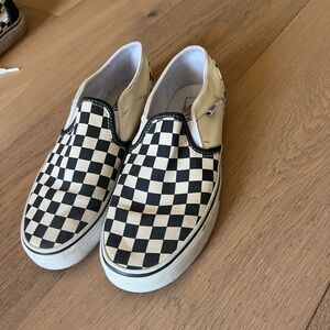 Slip on checkered vans